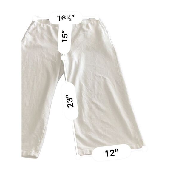 J. Jill Pure 100% cotton wide legs Crop Capri pants size L - Picture 5 of 6
